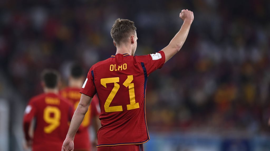 Dani Olmo war im ersten WM-Spiel der auffälligste RB-Profi in Katar.