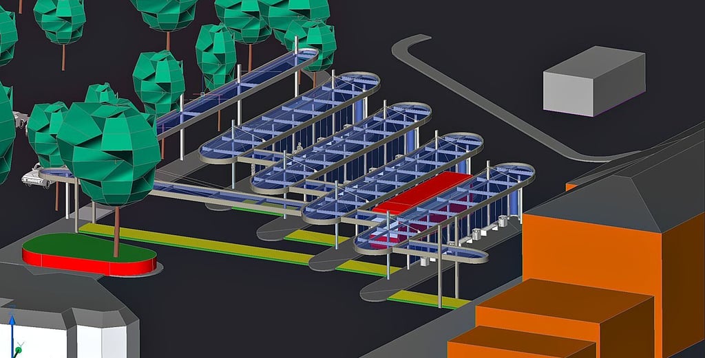 Die Visualisierung des Planungsbüros zeigt einen ersten Entwurf der neuen Busstände. Auf rund 1,5 Millionen Euro werden die Gesamtkosten geschätzt.