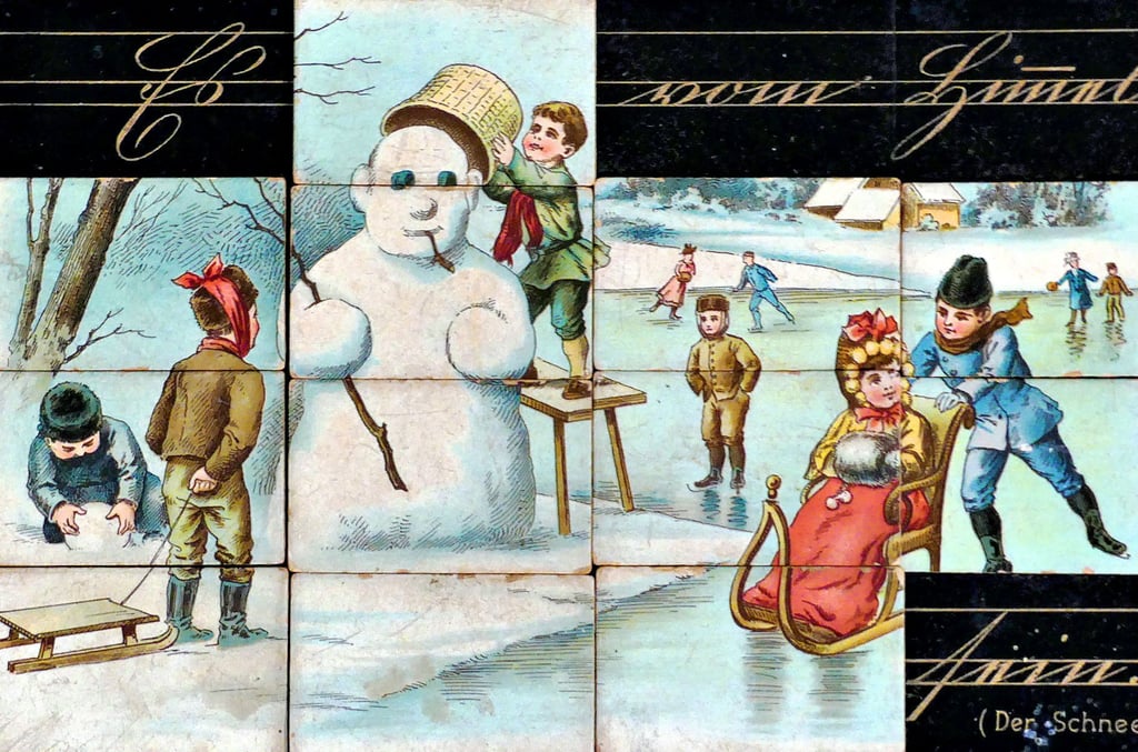 Das Legebild mit Gedicht auf der Rückseite entstand um 1890.