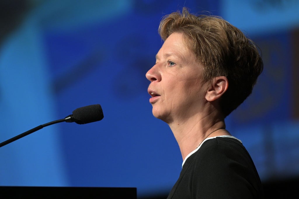 Bremens Justizsenatorin, Claudia Schilling (SPD), spricht.