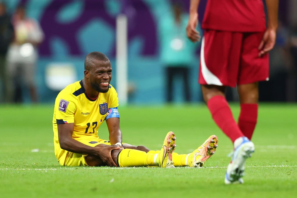 Ecuadors Matchwinner Enner Valencia musste im Spiel gegen Katar verletzt ausgewechselt werden.