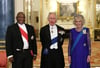 König Charles und Camilla mit dem südafrikanischen Präsidenten Cyril Ramaphosa im Buckingham Palace.