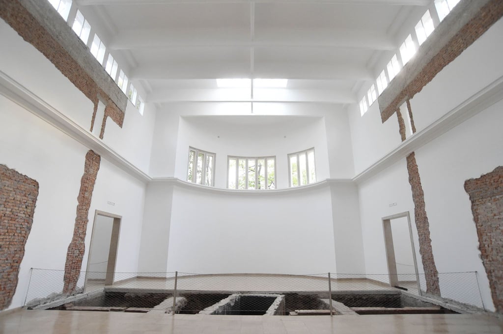 Blick in den Deutschen Pavillon auf der 59. Kunstbiennale zu sehen.