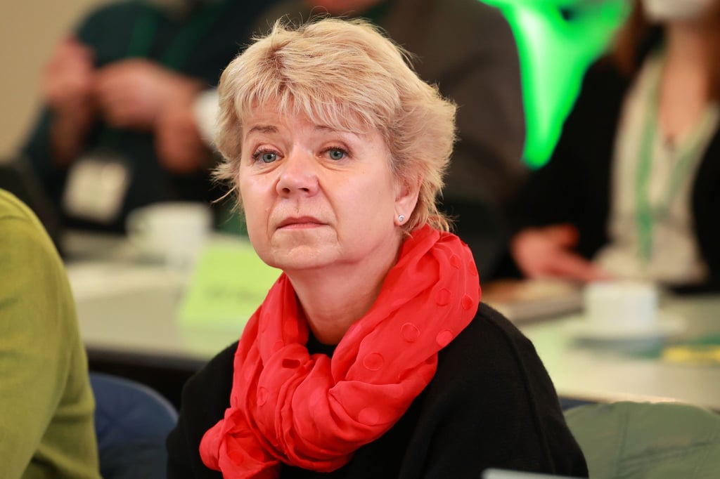 Cornelia Lüddemann, Vorsitzende der Landtagsfraktion B`90/Die Grünen, auf dem Landesparteitag.