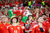 Walisische Fans beim WM-Auftakt gegen die USA.