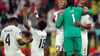 Ghanas Spieler feiern den Sieg gegen Südkorea.