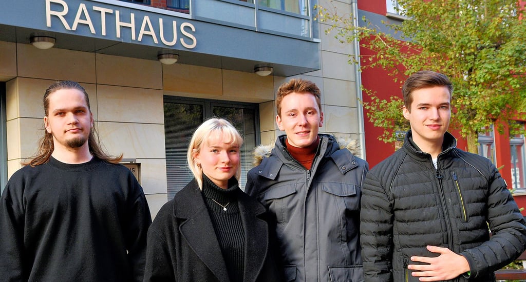 Marten Spelsberg, Michelle Störze, Simon Reidenbach und Julian Dohl (v.l.n.r.) sind Mitglieder des zwölfköpfigen Wolmirstedter Jugendbeirates.