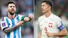 Argentiniens Lionel Messi (l) und Polens Robert Lewandowski.