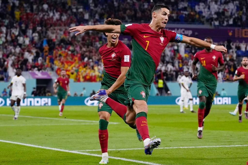 Portugals Cristiano Ronaldo jubelt nach seinem Elfmetertreffer bei der WM.