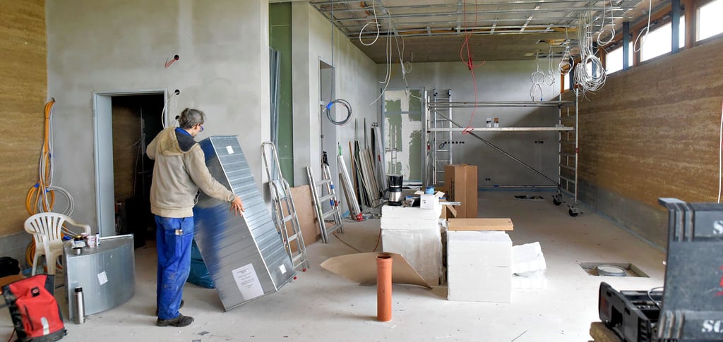 Innenausbau im Informationszentrum des Ringheiligtums.