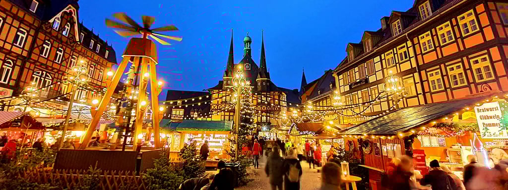 Energiesparender Lichterglanz: Die Organisatoren des Weihnachtsmarktes in Wernigerode haben ein neues Beleuchtungskonzept entwickelt.