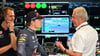 Red-Bull-Motorsportchef Helmut Marko mit Weltmeister Max Verstappen.