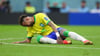 Brasiliens Neymar schafft es noch nicht zurück auf den Trainingsplatz.
