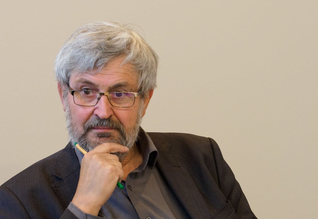Axel Vogel (Bündnis 90/Die Grünen), Brandenburgs Umwelt- und Agrarminister, vor der Presse.