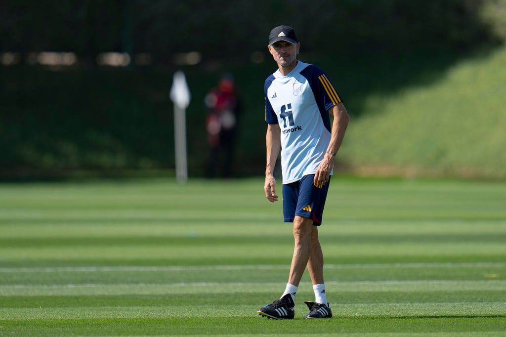 Spaniens Trainer versichert: „Wir werden spielen, um zu gewinnen“: Luis Enrique beim Training.