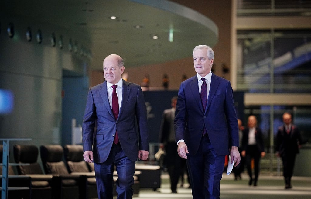 Bundeskanzler Olaf Scholz und der norwegische Ministerpräsident Jonas Gahr Støre in Berlin.