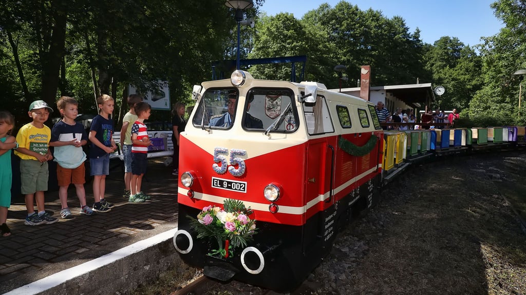 Die Parkeisenbahn feierte in diesem Jahr ihren 55. Geburtstag.