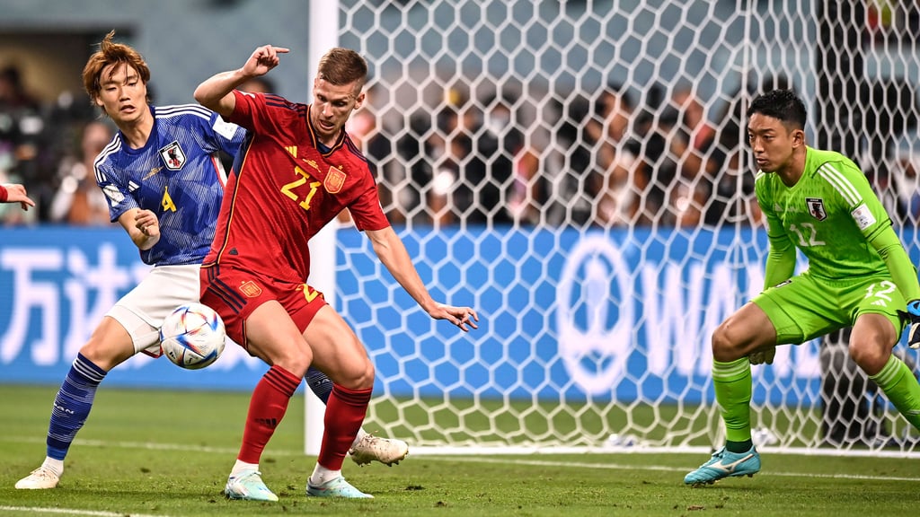 Dani Olmo konnte sich gegen Japan nicht entscheidend durchsetzen.