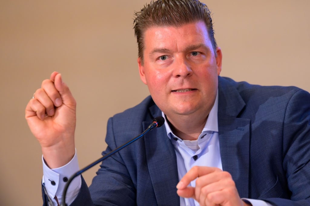 Andreas Dressel (SPD), Senator für Finanzen in Hamburg, spricht.