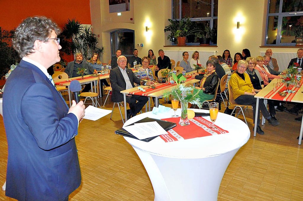 Vorsitzender Frank Heisinger blickte auf die Geschichte des Fördervereins.
