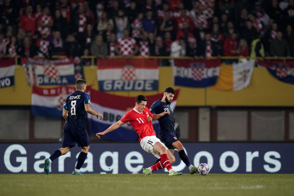 Josko Gvardiol spielt mit Mateo Kovacic für Kroatien.