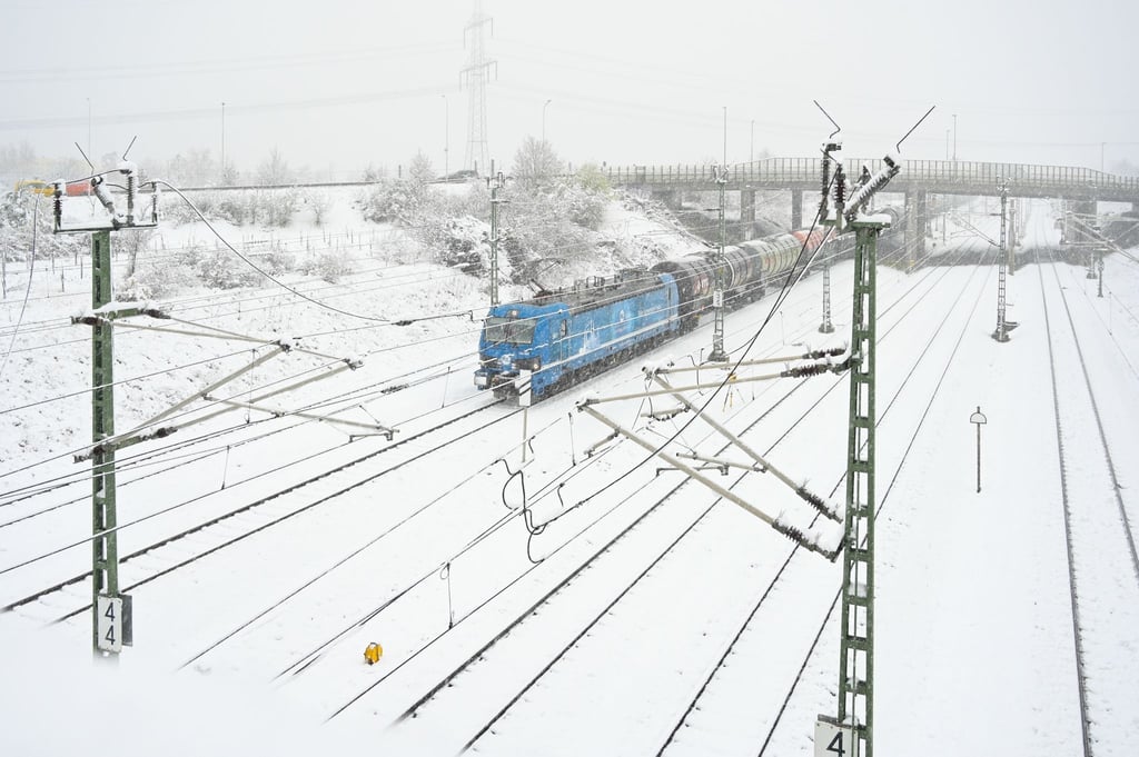Die Bahnstrecke in Halle-Ammendorf.