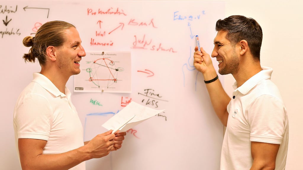 Steve Kraneis (l.) und Sebastian Menzel haben die Formel, um nachhaltig schmerzfrei zu werden.
