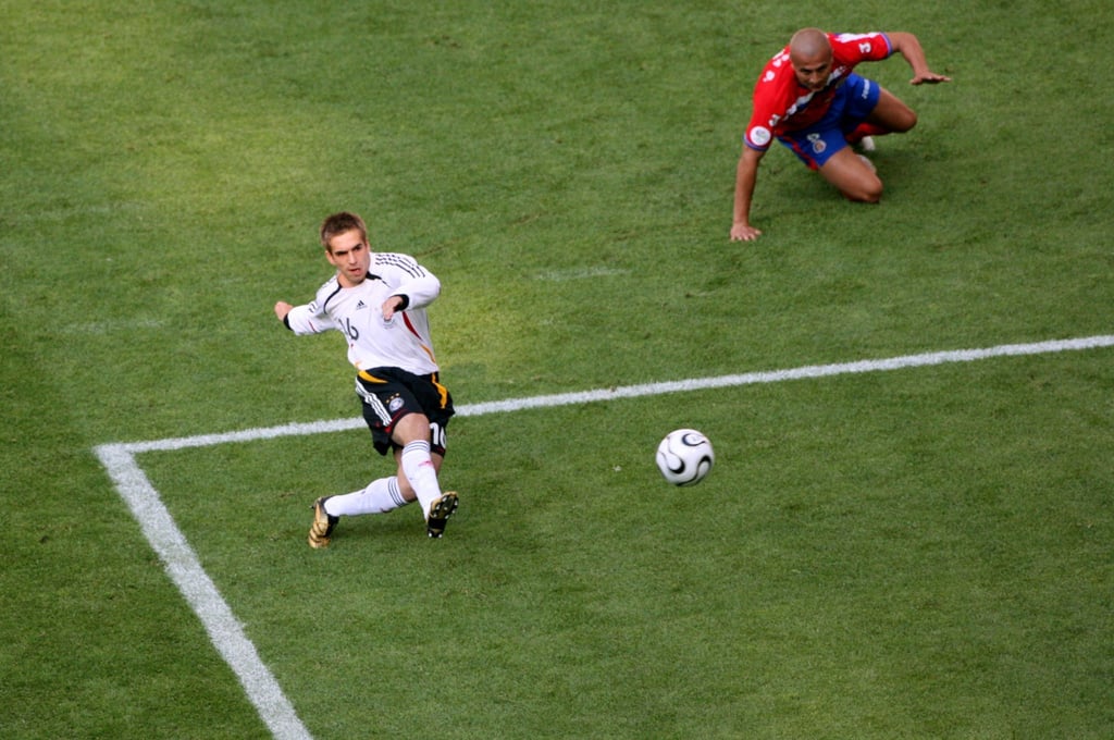 Philipp Lahm erzielte 2006 das 1:0 beim Vorrundenspiel der Gruppe A Deutschland gegen Costa Rica bei der Fußball-WM in München.