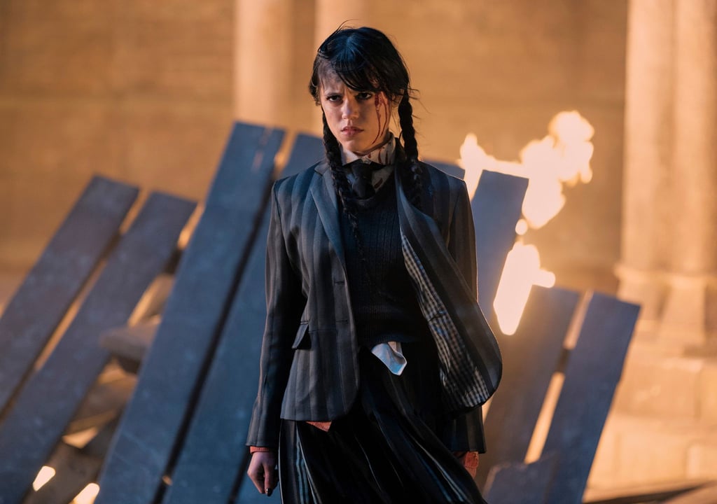 Schauspielerin Jenna Ortega als Wednesday Addams in der Netflix-Fantasy-Serie „Wednesday“.