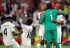 Ghanas Spieler feiern den Sieg gegen Südkorea.