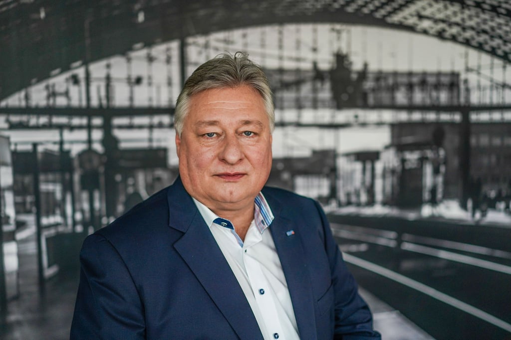 Martin Burkert, Vorsitzender der Eisenbahn- und Verkehrsgewerkschaft (EVG).