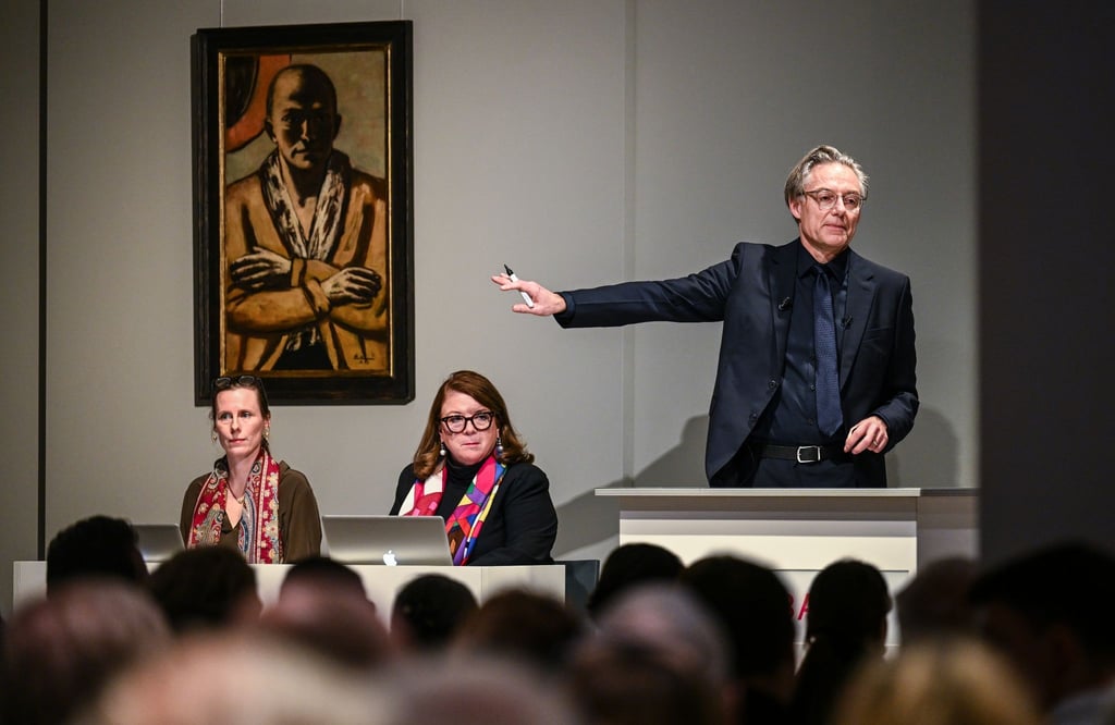 Markus Krause leitete die Auktion des Gemäldes "Selbstbildnis gelb-rosa" von Max Beckmann beim Auktionshaus Villa Grisebach.