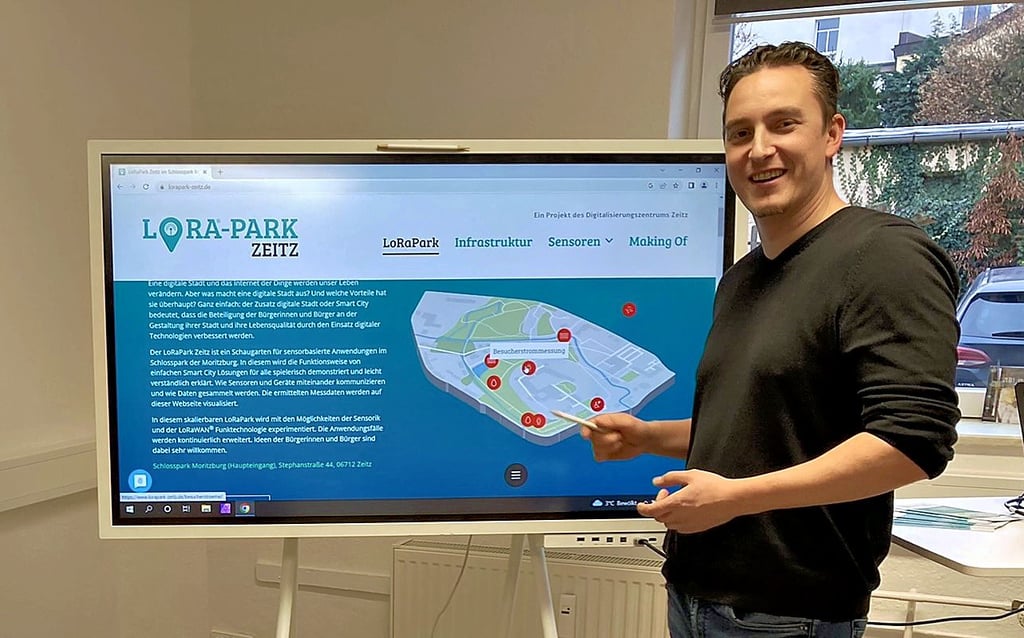 Zum Tag der offenen Tür wird DZZ-Mitarbeiter Matthias Laue Projekte wie den Lora-Park Zeitz vorstellen.