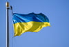 Eine Fahne der Ukraine.