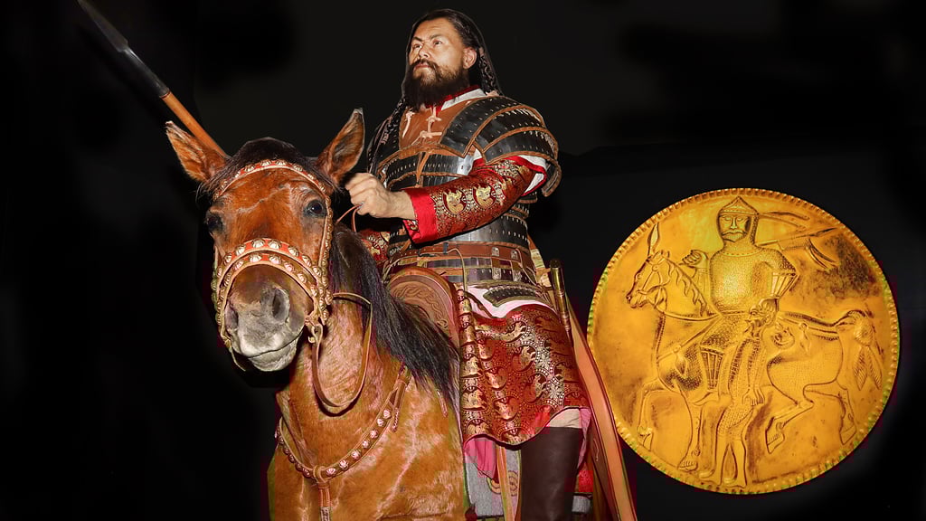 Zum ersten Mal außerhalb von Ungarn zu sehen: Die Reiterstatue eines awarischen Kriegers des 7. Jahrhunderts.