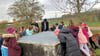 Möglichkeiten der Bürgerbeteiligung an der Vorbereitung der Landesgartenschau gibt es verschiedene, hier ein Schülerworkshop auf der Kuhlache, geplanter Standort des „Uferparks“ der Laga, im November.