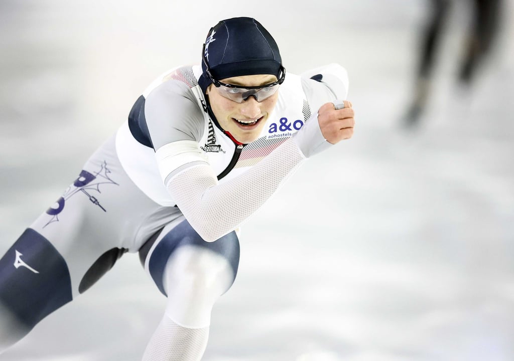 Wurde beim Weltcup in Heerenveen Sechster über 1000 Meter: Moritz Klein in Aktion.