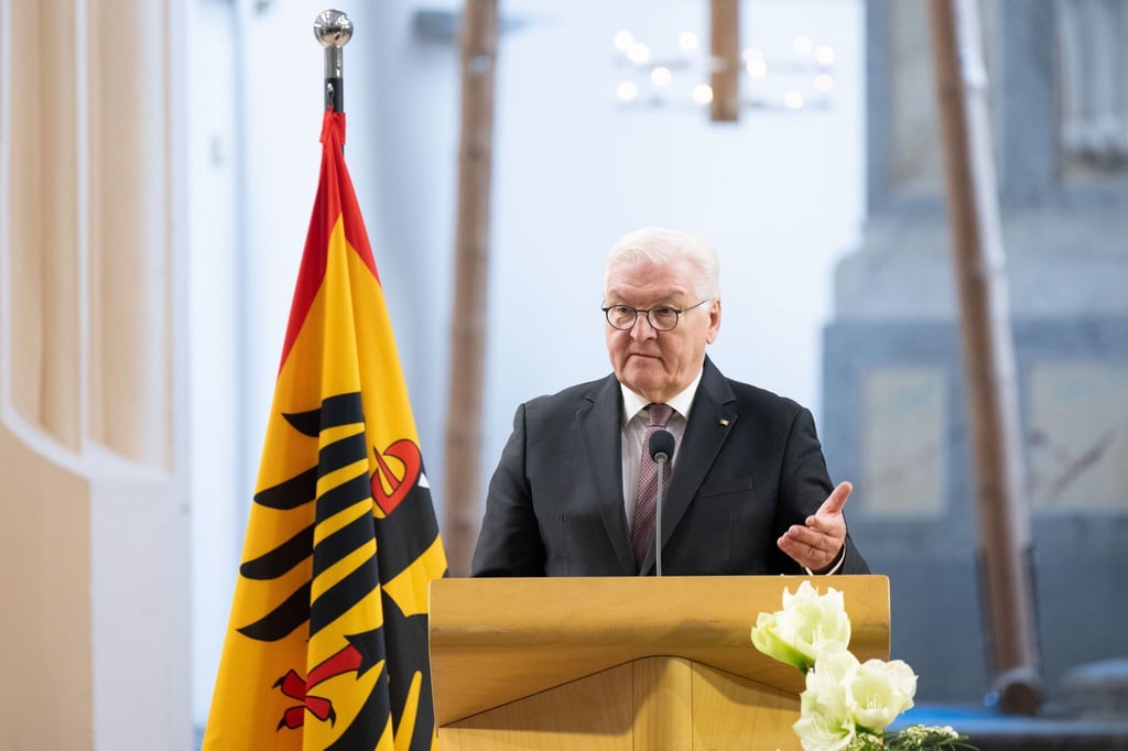 Bundespräsident Frank-Walter Steinmeier spricht.