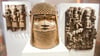 Drei Raubkunst-Bronzen aus dem Benin in Westafrika im Hamburger Museum für Kunst und Gewerbe
