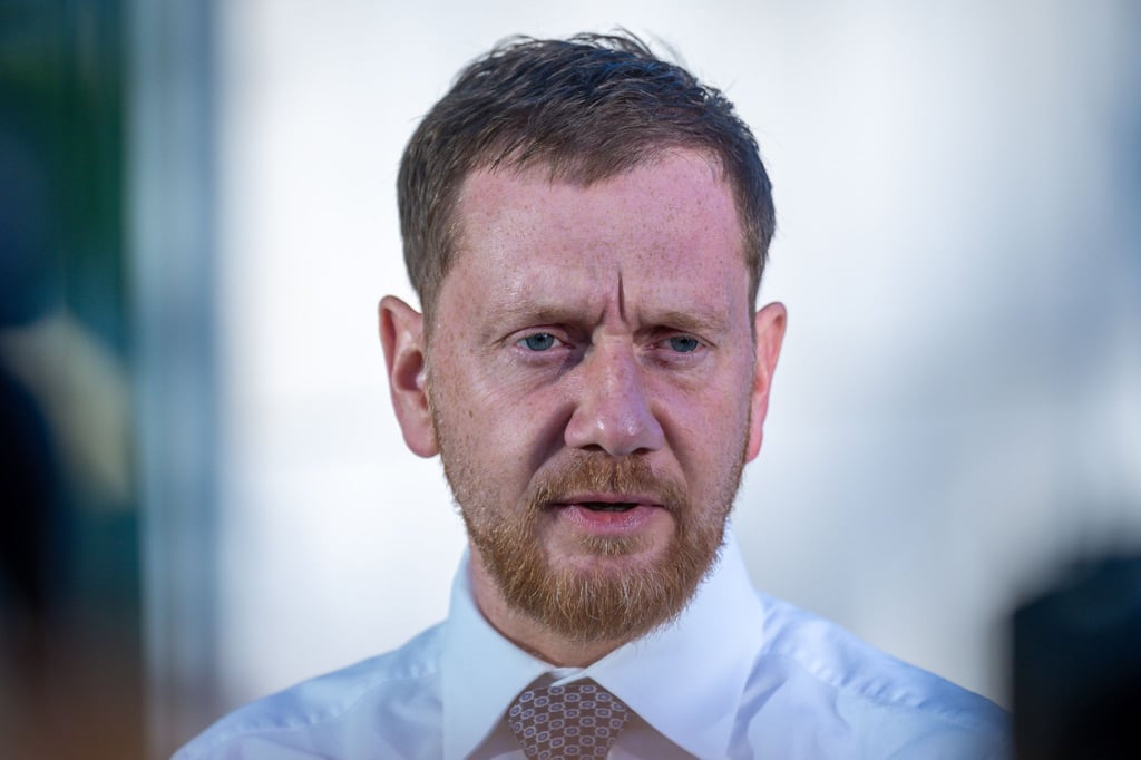 Michael Kretschmer bei einer Gremiensitzung der CDU.