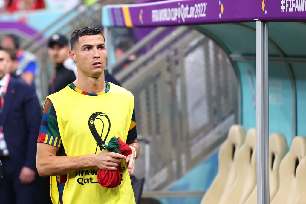 Ein seltenes Bild: Cristiano Ronaldo als Bankdrücker.