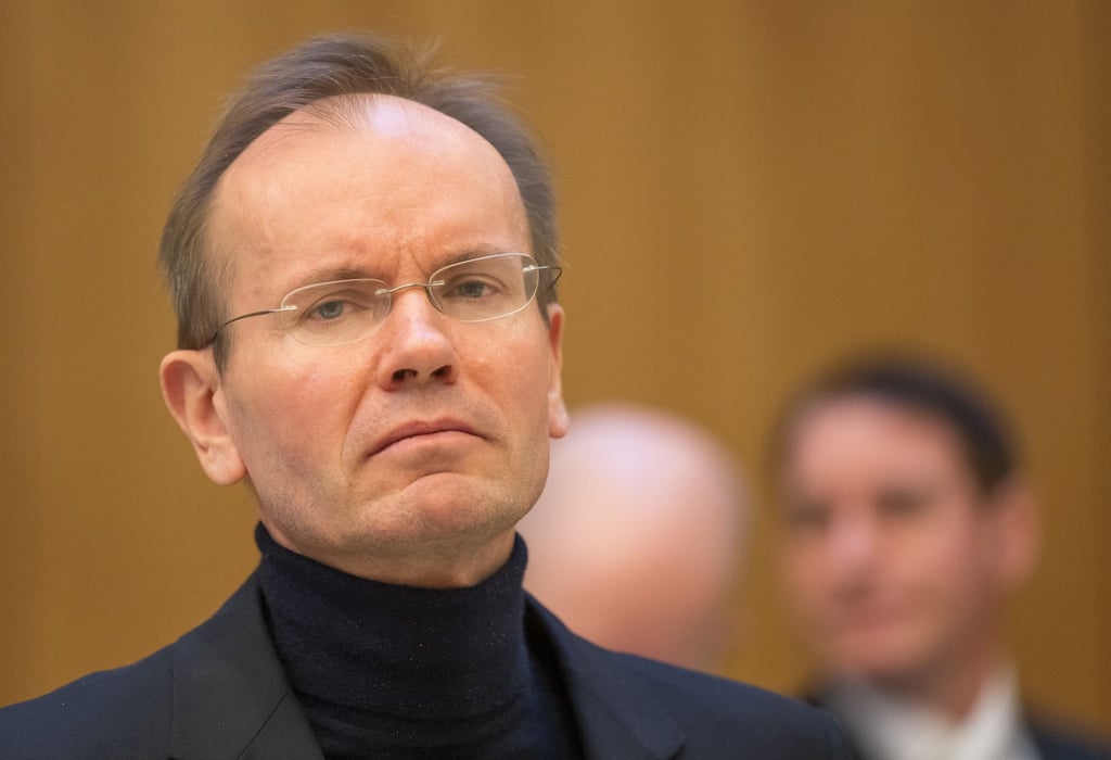 Der frühere Wirecard-Vorstandschef Markus Braun am zweiten Verhandlungstag im Gerichtssaal in München.