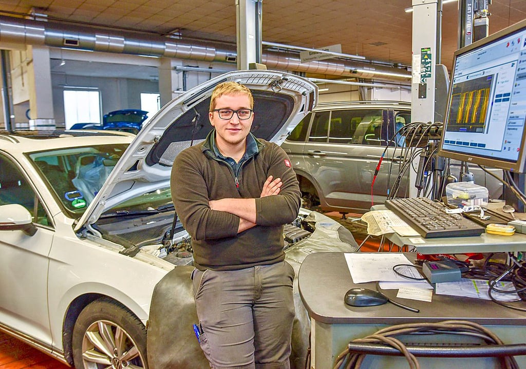 Chris Maurice Richter ist der Jahrgangsbeste Kfz-Absolvent in ganz Sachsen-Anhalt