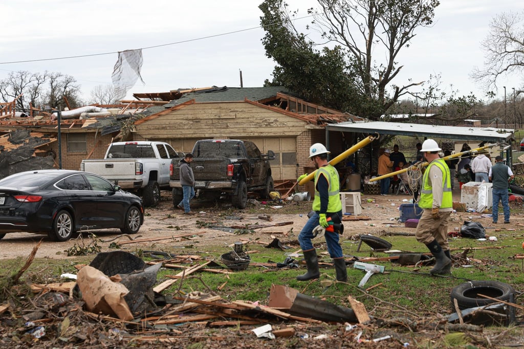 Drei Erwachsene und drei Kinder befanden sich in dem Haus in Decatur (Texas), als kurz nach 7 Uhr morgens ein Tornado kam.