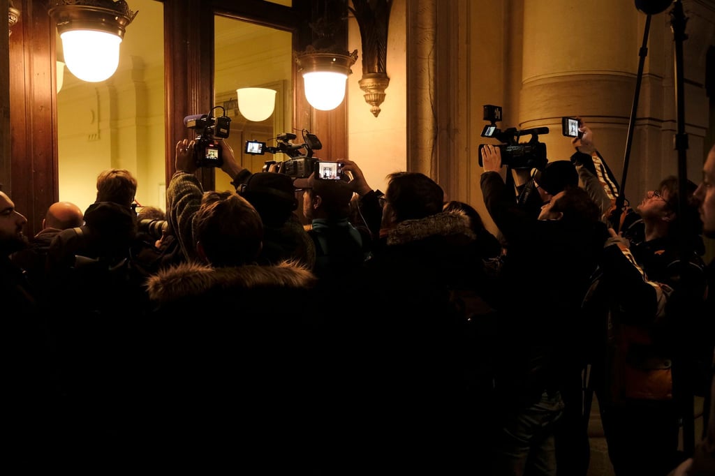 Medienrummel vor dem Justizpalast in Brüssel.
