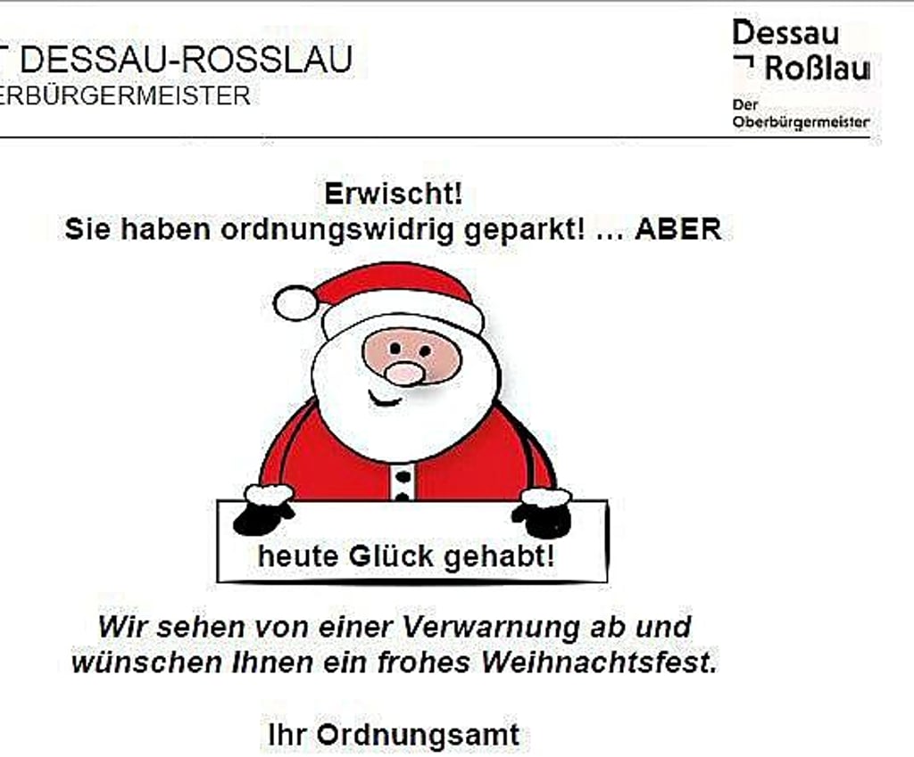 So sehen die „Weihnachtsknöllchen“ aus, die am 23.12. in Dessau-Roßlau verteilt werden.