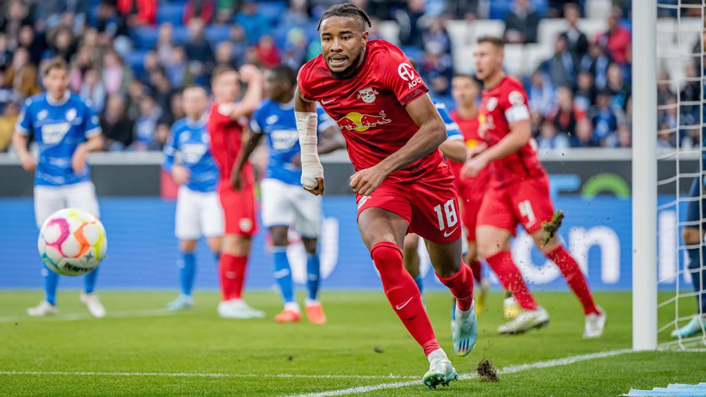 Christopher Nkunku beim 3:1 gegen Hoffenheim in der Liga