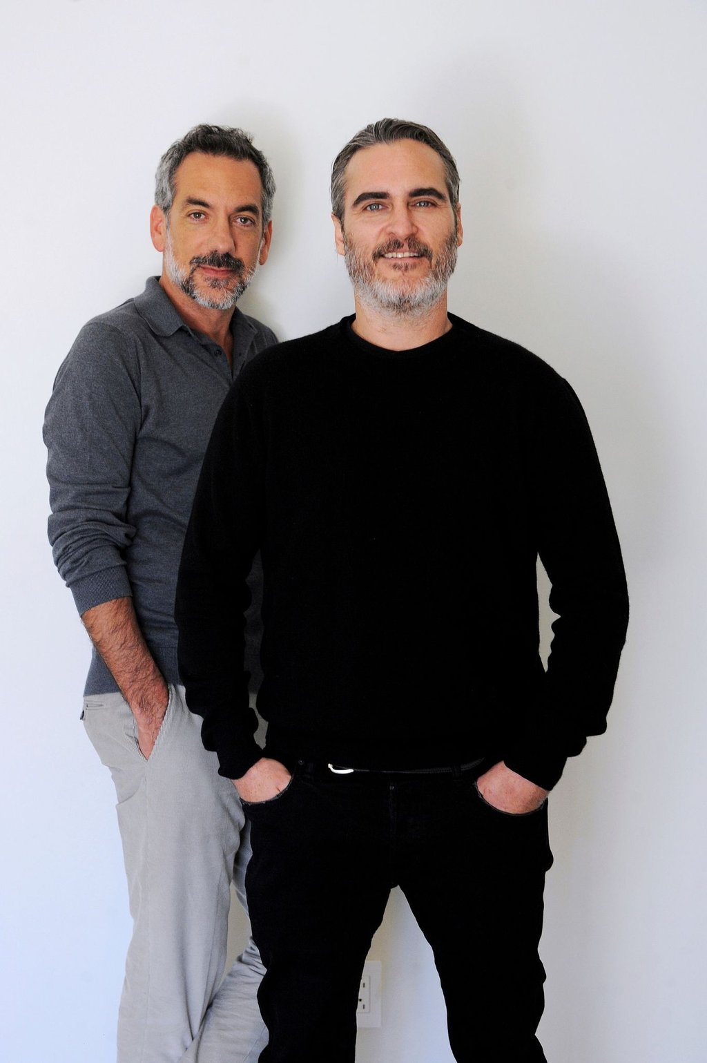 Regisseur Todd Phillips (l) mit Joaquin Phoenix 2019 in Beverly Hills.