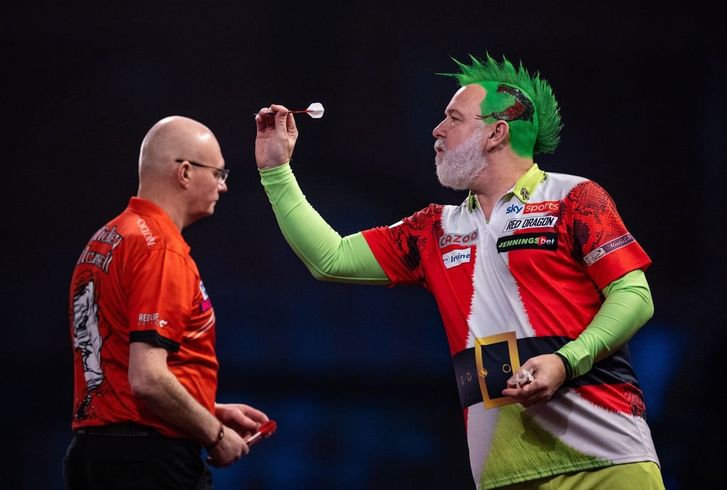 Darts-Star Peter Wright als Grinch.