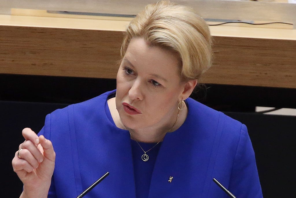Franziska Giffey (SPD), Regierende Bürgermeisterin, spricht.